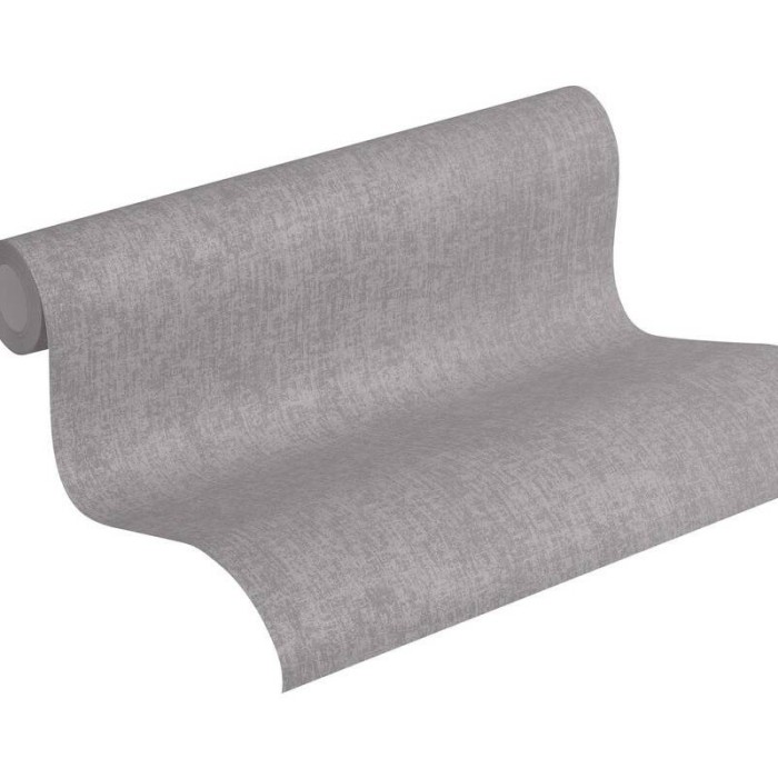 As Creation|Unifarbene Tapete gesprenkelt graubraun|Tapeten