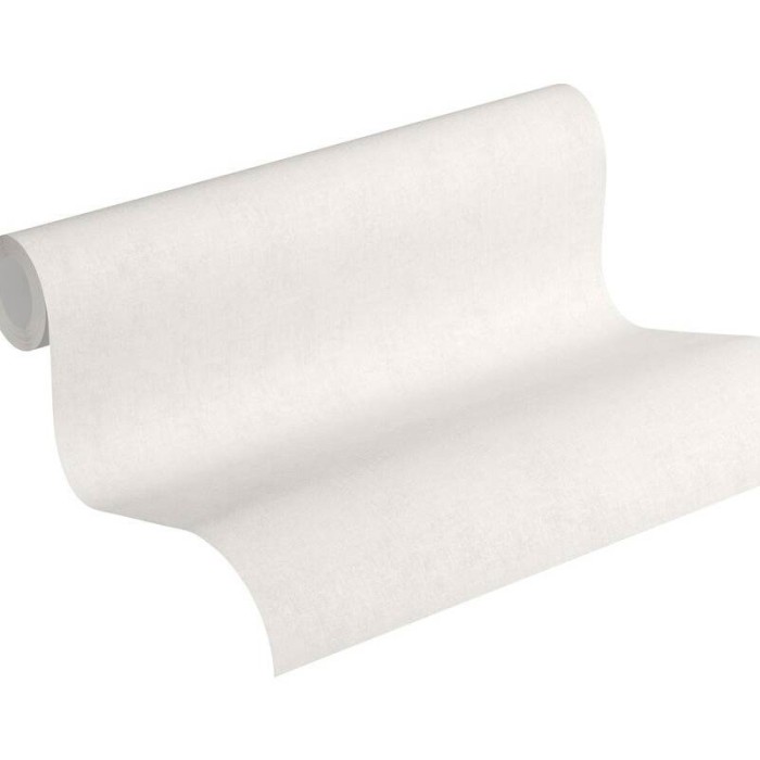 As Creation|Unifarbene Tapete gesprenkelt weiß-creme|Tapeten