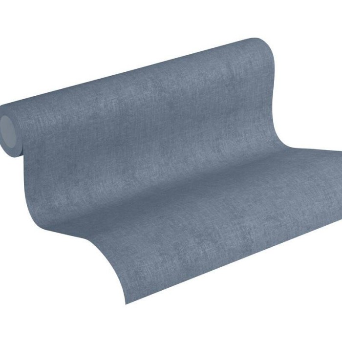 As Creation|Unifarbene Tapete gesprenkelt blau|Tapeten