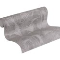As Creation|Papier peint floral plantes tropicales gris brun|Papier Peint