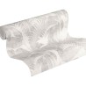 As Creation|Floral-Tapete mit tropischen Pflanzen weiß-braun|Tapeten