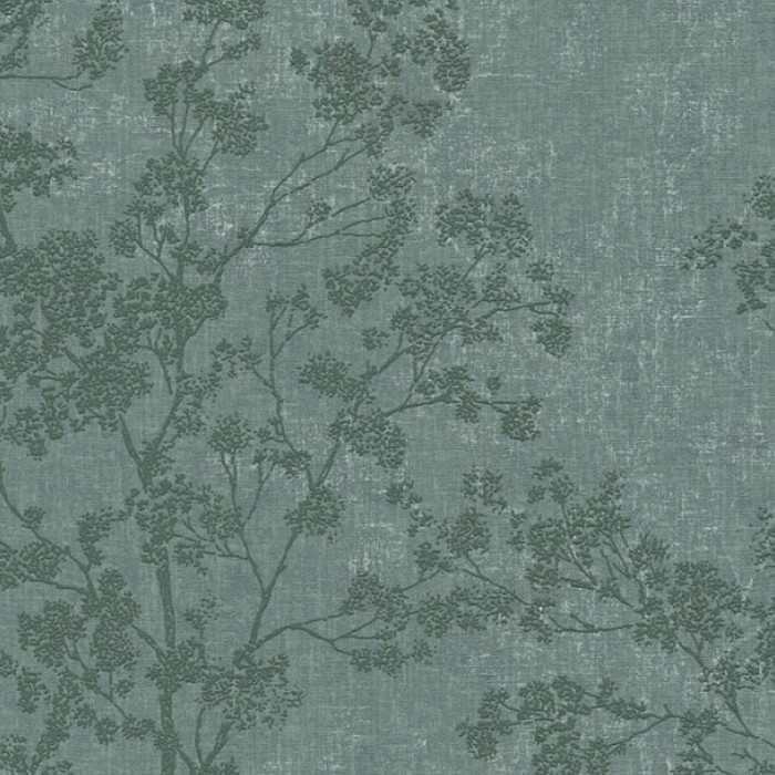 Papel pintado ramas árboles en relieve verde - As Creation New Walls 373973
