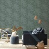 As Creation|Embossed tree branches wallpaper green|Wallpaper