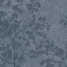 As Creation|Embossed tree branches wallpaper blue|Wallpaper