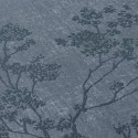 As Creation|Embossed tree branches wallpaper blue|Wallpaper