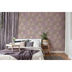 Marburg|Papel pintado imitación azulejo beige y gris|Imitacion Azulejos 2
