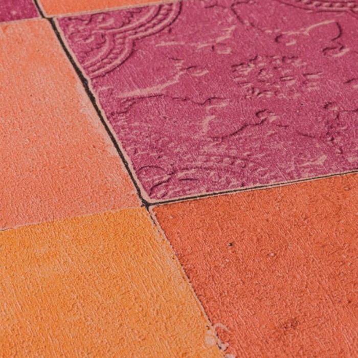Papel pintado tipos azulejos combinados tonos naranjas - As Creation New Walls 374065