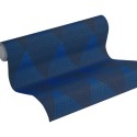 As Creation|Papier peint moderne losanges 3D bleus|Losanges