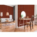 As Creation|Moroccan arabesque tile wallpaper red terracotta|Tile Imitation