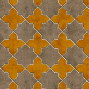 As Creation|Moroccan arabesque tile wallpaper turquoise green|Tile Imitation