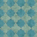 As Creation|Moroccan arabesque tile wallpaper turquoise green|Tile Imitation
