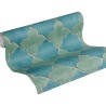 As Creation|Moroccan arabesque tile wallpaper turquoise green|Tile Imitation