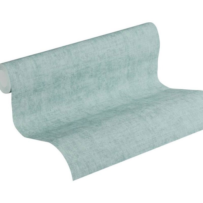 As Creation|Plain wallpaper wall effect turquoise green|Stucco Imitation