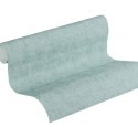 Papel pintado liso efecto paredes verde turquesa - As Creation New Walls 374233