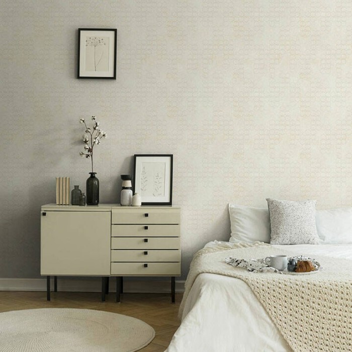 Papel pintado moderno gráficos metalizados blanco - As Creation New Walls 374241