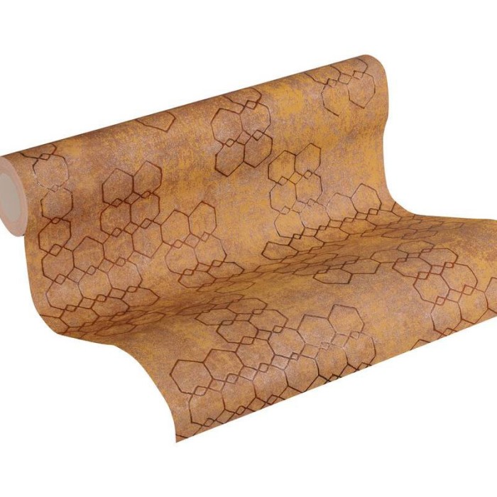 As Creation|Modern metallic graphics wallpaper copper|Wallpaper