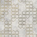 As Creation|Papel pintado moderno gráficos metalizados gris y dorado|Papel Pintado