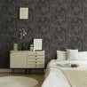 As Creation|Papier peint texture effet mur noir brillant|Imitation Stuc