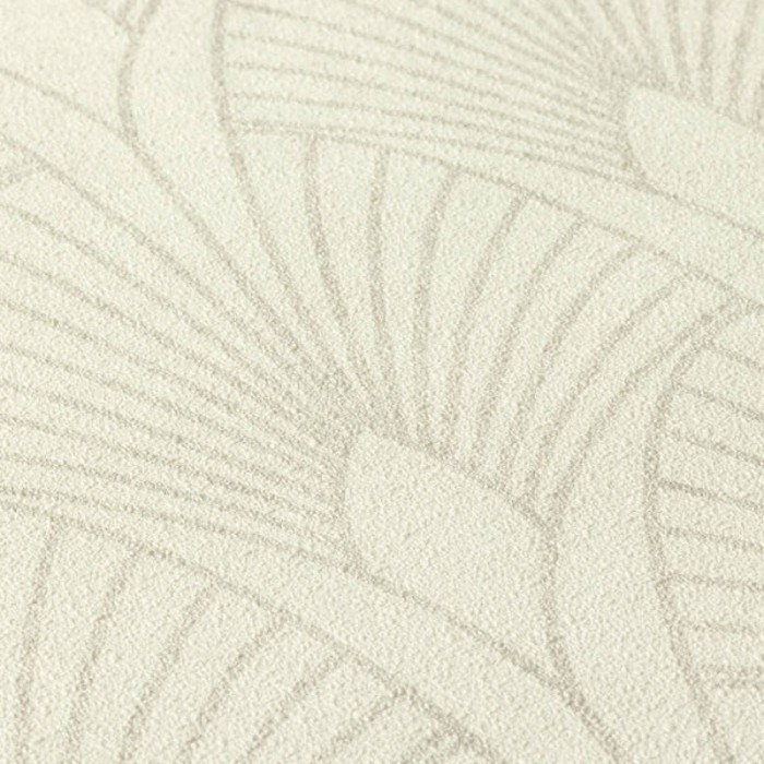 As Creation|Moderne Art-Déco-Tapete weiß-silber metallisch|Art Deco