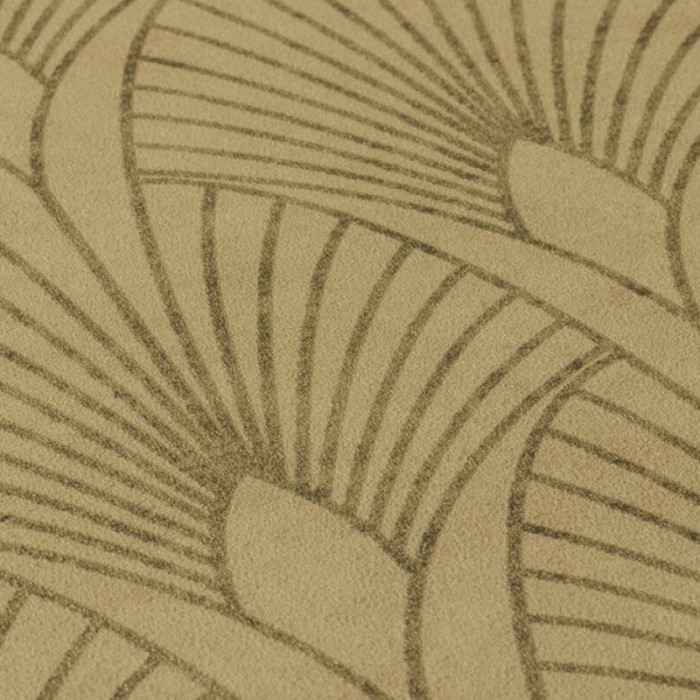 As Creation|Papel pintado moderno art decó metalizado marrón dorado|Art Deco