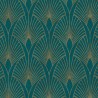 As Creation|Papel pintado moderno art decó metalizado verde dorado|Art Deco