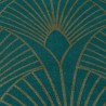 As Creation|Papel pintado moderno art decó metalizado verde dorado|Art Deco