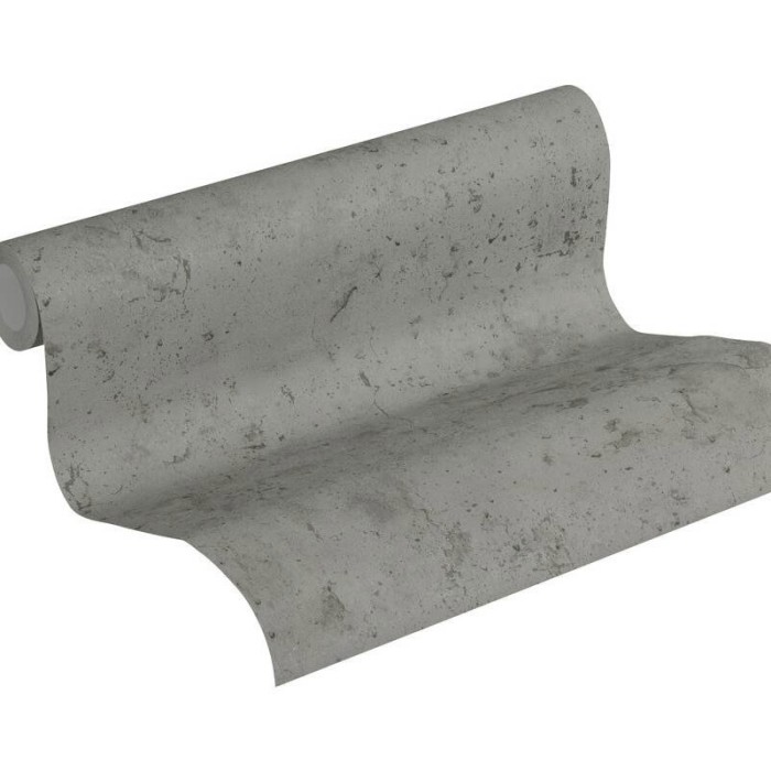 As Creation|Papel pintado hormigón texturizado gris oscuro|Imitacion Hormigón