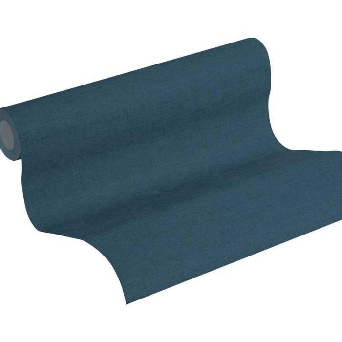 As Creation|Papier peint uni moucheté bleu pétrole|Papier Peint