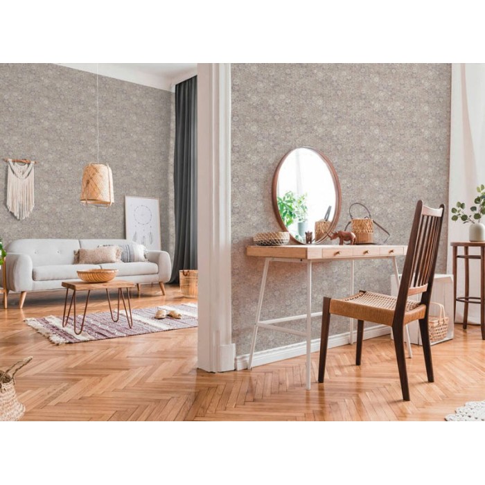 Papeldecor|Wallpaper gray white tile mosaic|Wallpaper