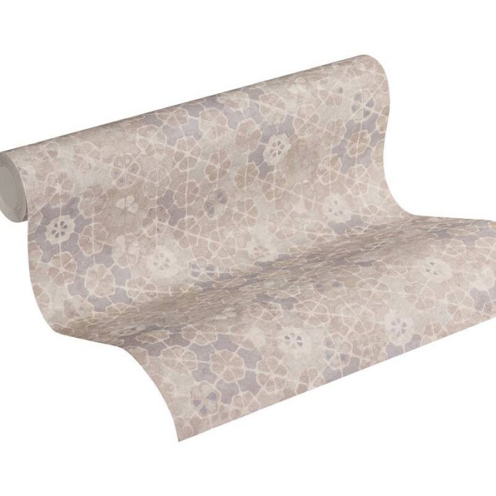 Papeldecor|Papel pintado mosaico de azulejos gris blanco|Papel Pintado