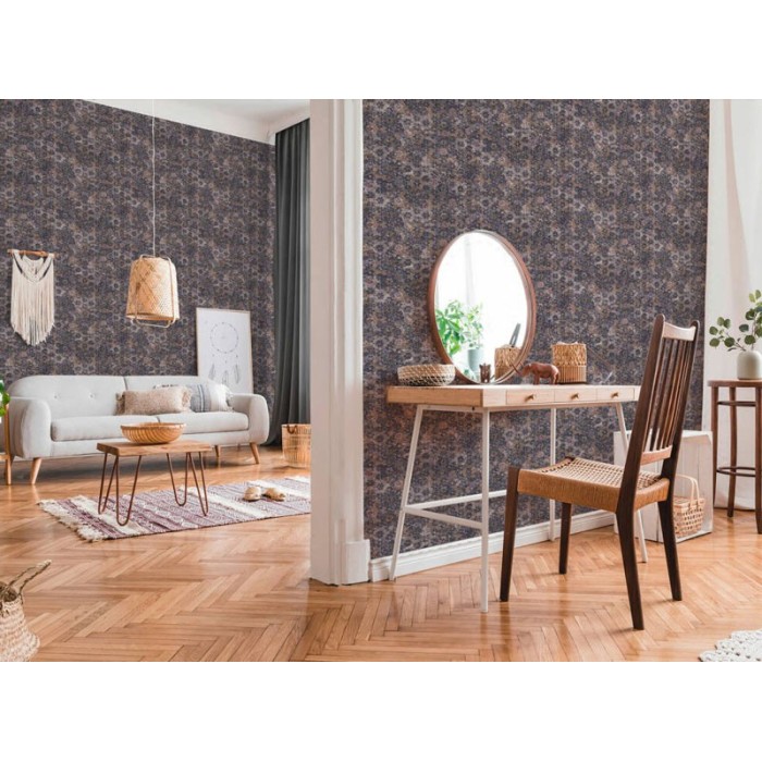 Papel pintado mosaico de azulejos morado -  219-2214