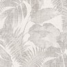 Papeldecor|Papel pintado floral plantas selváticas blanco marrón|Papel Pintado