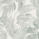 Papeldecor|Wallpaper wild jungle flowers in cream white green|Wallpaper