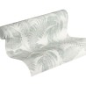 Papeldecor|Papier Peint fleurs sauvages blanc crème vert|Papier Peint