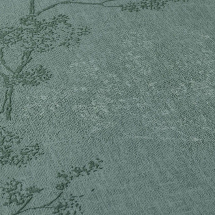 Papeldecor|Papel pintado ramas de árboles en relieve verde|Papel Pintado