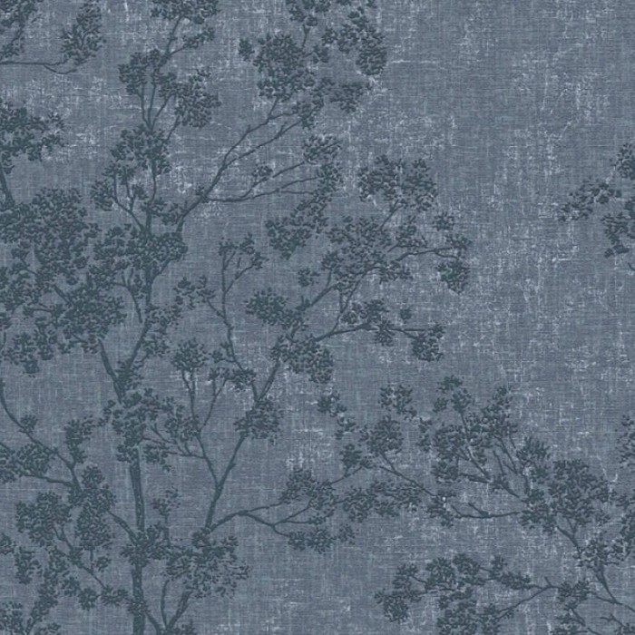 Papeldecor|Papel pintado ramas de árboles en relieve azul|Papel Pintado