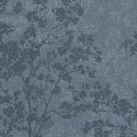 Papeldecor|Papel pintado ramas de árboles en relieve azul|Papel Pintado