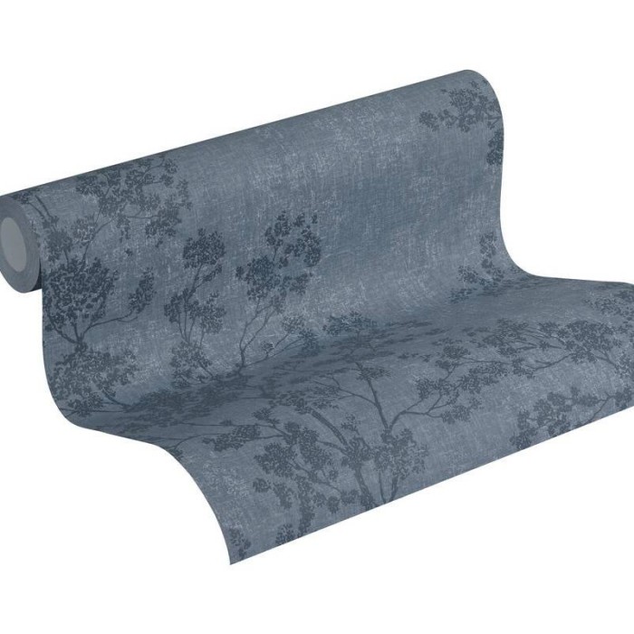 Papeldecor|Papier Peint branches d'arbres en relief bleu|Papier Peint