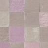 Papeldecor|Tapete hydraulische Fliese in Grau und Violett|Tapeten