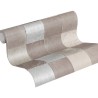 Papeldecor|Papier Peint carreaux type carrelage gris et marron|Papier Peint