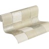Papeldecor|Wallpaper hydraulic tile in white and beige|Wallpaper