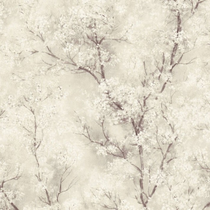 Papeldecor|Papel pintado floral moderno, árboles en flor blanco|Papel Pintado