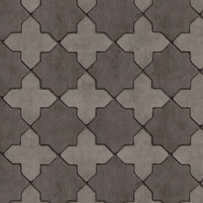 Papel pintado azulejo marroquí gris -  219-2244