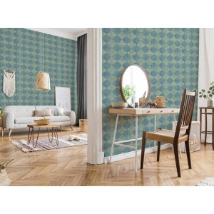 Casadeco|Zen style wallpaper with beige bamboo leaves|Wallpaper 2