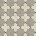 Papeldecor|Papier Peint carrelage marocain gris crème|Papier Peint