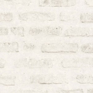 Papeldecor|Papier Peint brique blanche avec chaux|Imitation Brique