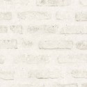 Papeldecor|Papier Peint brique blanche en relief|Imitation Brique