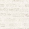 Papeldecor|Papier Peint brique blanche en relief|Imitation Brique