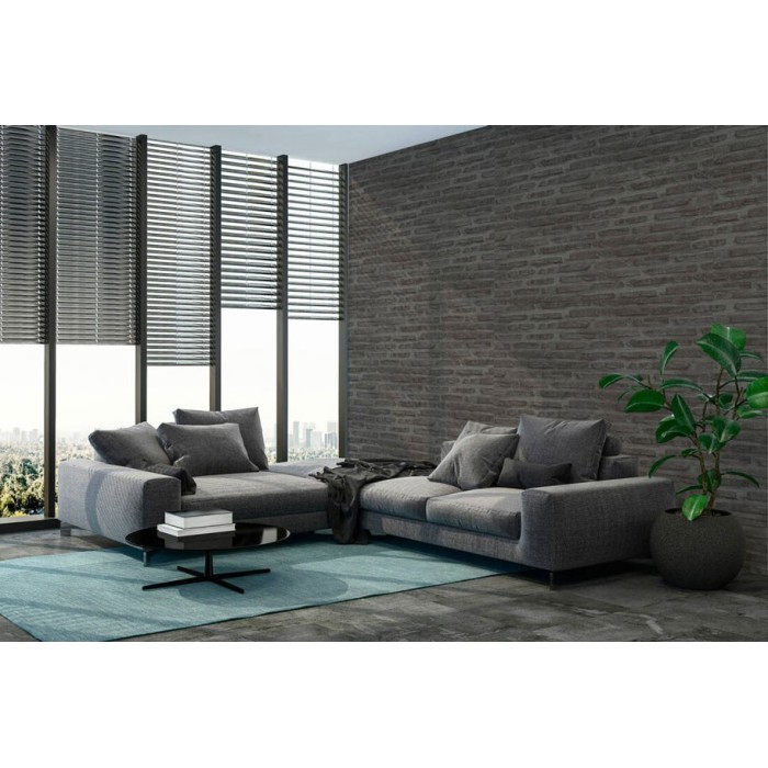 Papel pintado ladrillo negro relieves -  219-2249