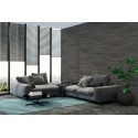 Papeldecor|Papier Peint brique noire reliefs|Imitation Brique